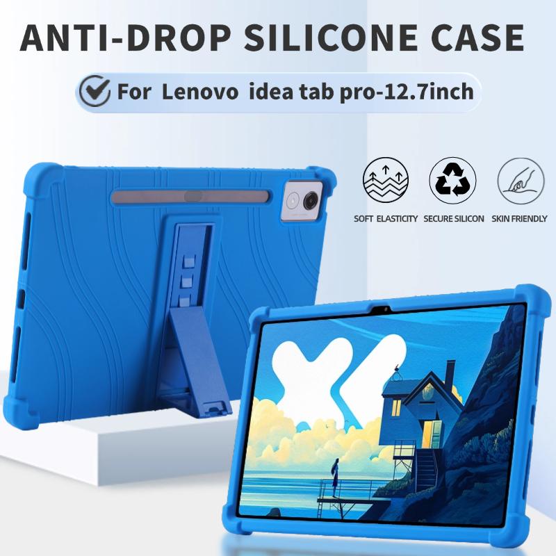 for Idea Tab Pro 12.7 Tablet Shockproof Cover Xiaoxin Pad Pro 12.7 TB373FU TB375FC Soft Silicon Stand Protective Shell