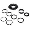 Single Speed Conversion Kit Replacement for Shimano HG Freehub Aluminum Alloy 18T Cog with Lockring 2mm 3.5mm 5mm 10mm