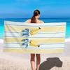 Cute Banana Brothers Pattern polyester microfiber beach towel is highly absorbent, suitable for swimming and beach outings