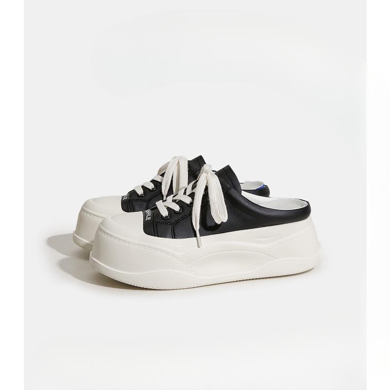 

Новая универсальная повседневная обувь для женщин для ношения на улице с толстой подошвой, увеличивающей рост, носками и ботинками-полусапожками 39 чёрный