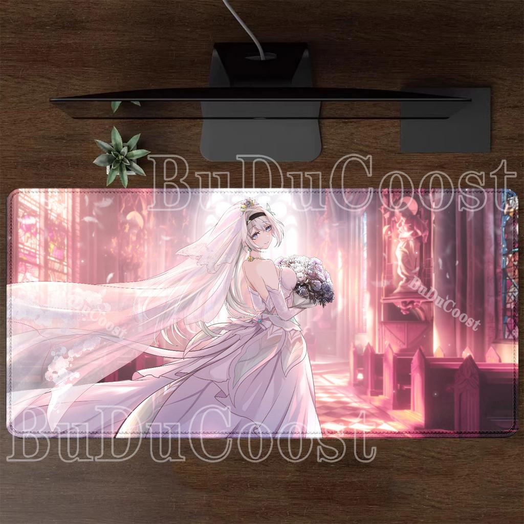Anime Sexy Girl Firefly Honkai Star Rail HSR Mouse Pad Kawaii HD Printing Desk Mat Pc Cabinet Gaming Keyboard Xxl Large Mousepad