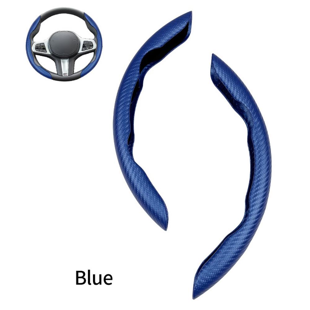 1 Pair Steer Protector Universal Steering Wheel Booster Cover Trim Carbon Grain Ergonomics Auto Interior Decoration