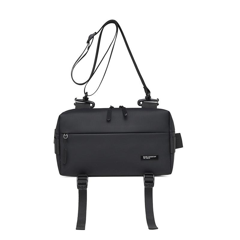 Многофункциональная мужская нагрудная сумка, большая вместимость, дорожная сумка через плечо, легкая водоотталкивающая нейлоновая сумка чёрный