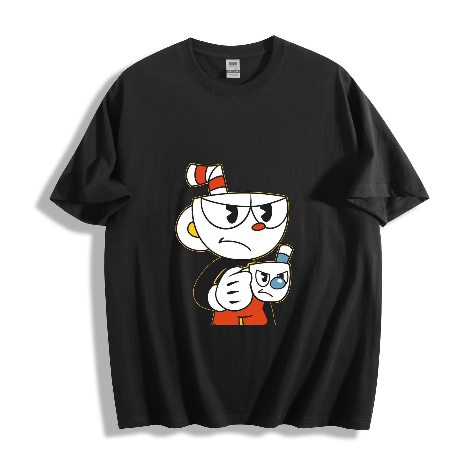 Cuphead & Mugman T-Shirt - Grumpy Duo Design Unisex Tee M