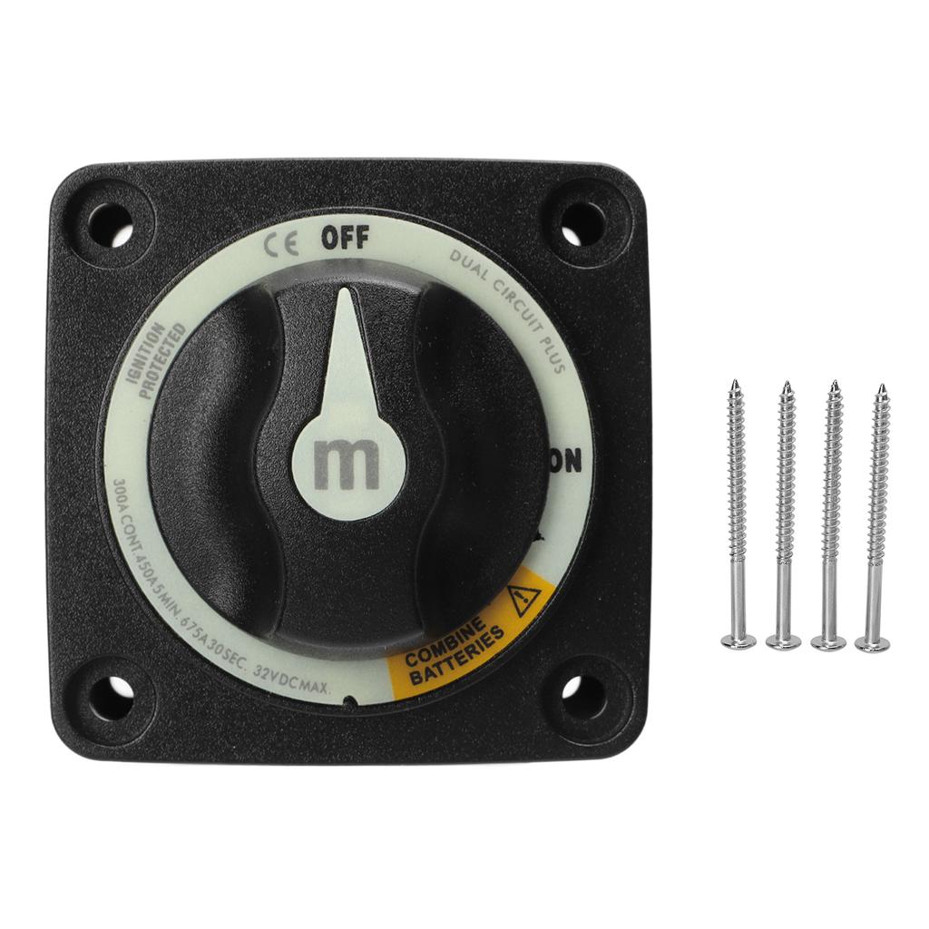300A Battery Selector Switch Heavy Duty 3 Position Battery Isolator Cut Off Switch for RV Boat