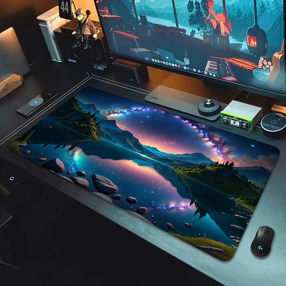 Fantasy Cherry Blossom Tree Mouse Pad Large Computer Keyboard Pads Anime Game Mousepad Game Mats Amazing Landscape XXL Desk Mat
