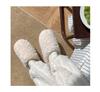 Winter Women's Plush Maternity Slippers - Japanese Style, Warm Wrap-Toe Indoor Cotton Shoes