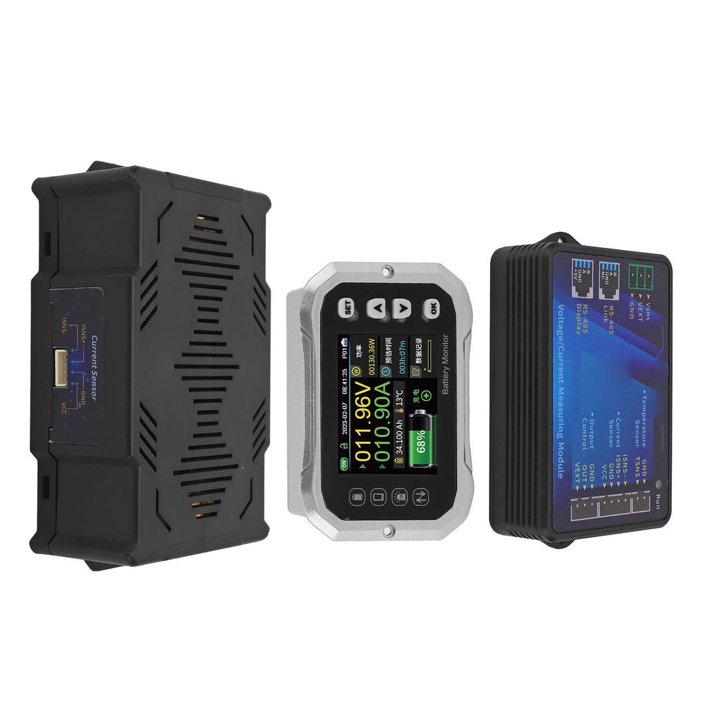 Smart Battery Monitor 600A RV Car Battery Tester 2.4in LED Display for Maintenance