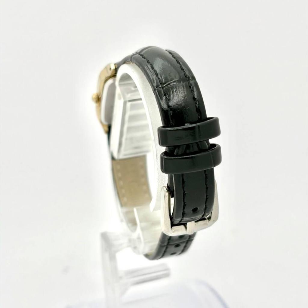 Used [New Battery] SEIKO Ladies Watch Rectangular Gold 1N01-0LR0 910030 New Belt