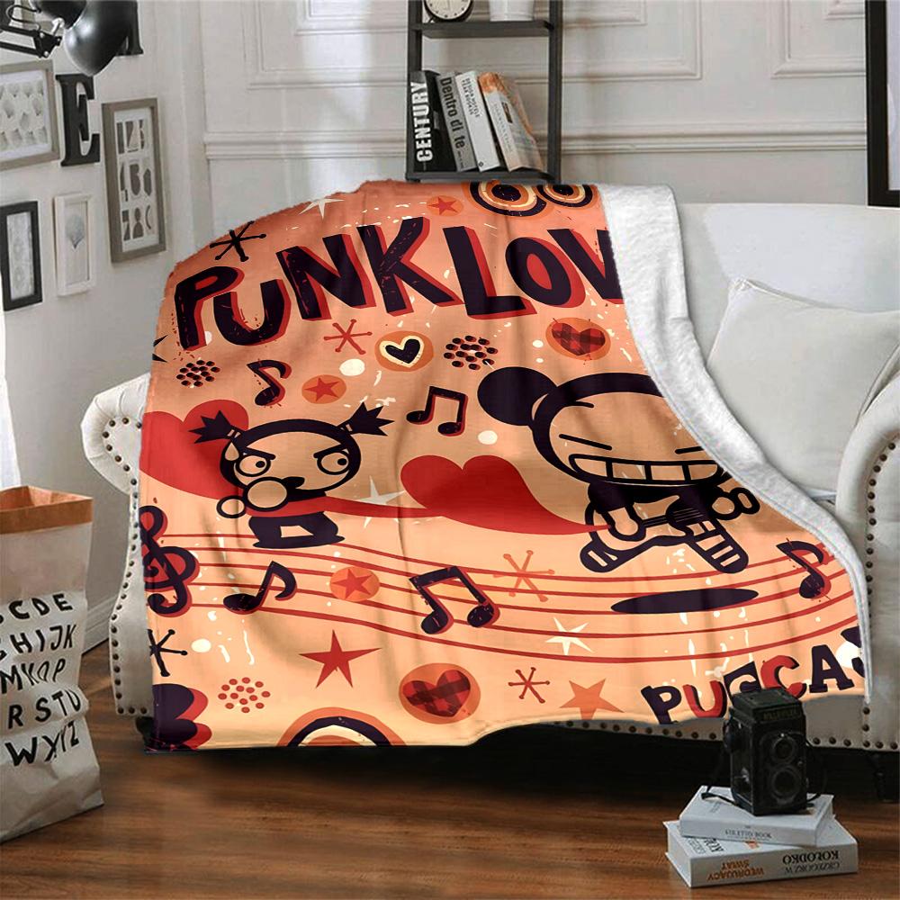 Pucca Blanket Ultra-Soft Suitable for Office Couch Chair Four Seasons Multipurpose Modern Style Ideal Gift For Birthday Valentine'S Day