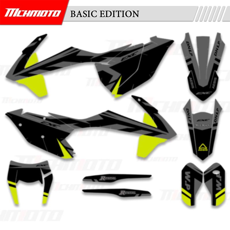 MCHMFG Graphics Backgrounds Decal Stickers Kit For KTM 125 250 300 350 450 SX SXF 2016 2017 2018 EXC EXC-F XCW 2017 2018