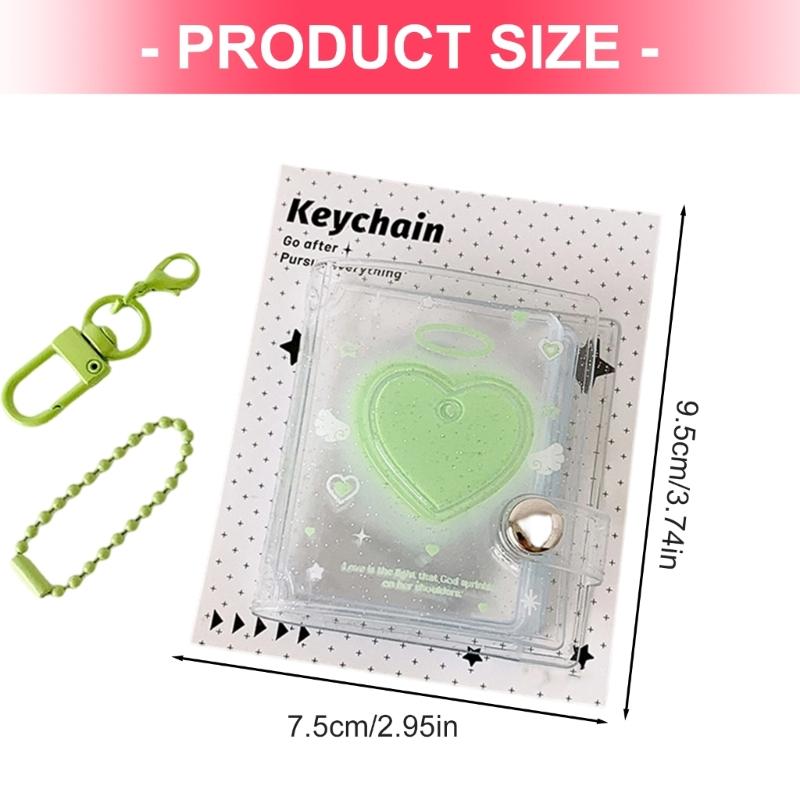Mini Photo Organizers 16 Pocket Page Transparents Display Book for Sticker Polaroids Memory