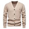 Autumn And Winter New Men'S V-Neck Knitted Sweater Jacket Cardigan Slim Trend Men'S Sweater Jacket