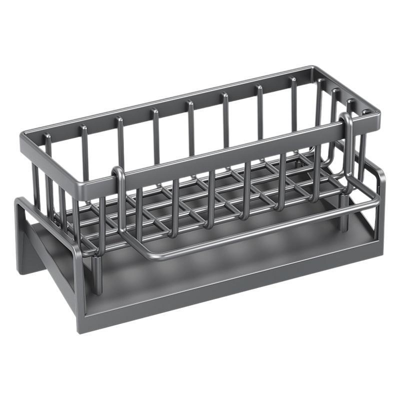 

Multi-Functional Sponge Holder, Plastic, with Drain Rack, Kitchen Storage Rack, for Dishcloth, Dishwashing Liquid, Sink, Counterto