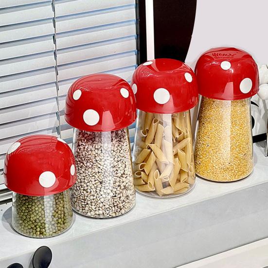 Uzavíratelná sklenice tvaru houby velkokapacitní vnitřní všestranný organizér sklenice na mince sklenice na kávová zrna čaj