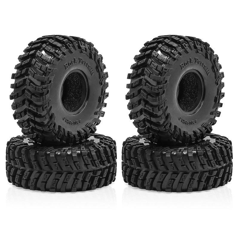 4PCS 1.0inch 57-67mm RC Crawler Tires Wheel Rim for 1/18 RC Rock Crawler Axial SCX24 Bronco AX24 TRX4M Defender FMS FCX18 FCX24