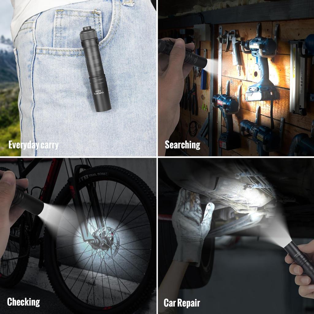 ThruNite SABER Compact and Lightweight EDC 659 Powerful Handheld Light with Multiple Flashlight with IPX8 Ideal for Outdoor Night Emergency and More