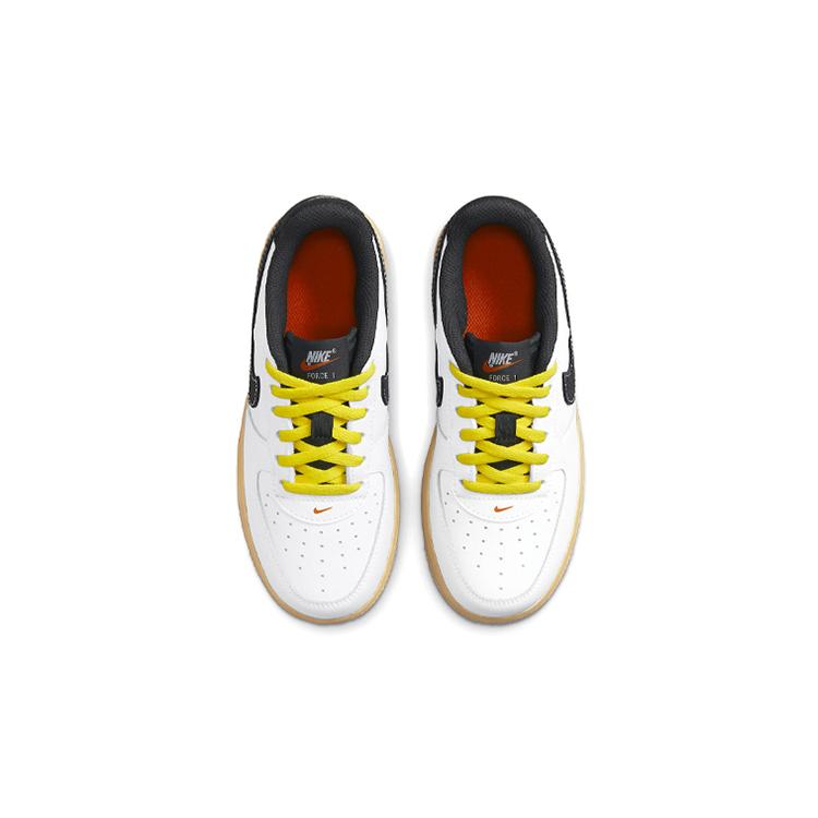 New Nike Air Force 1 Low Top Skateboard Shoes White Black Children Aged 3 7 Years Old DO5856-100