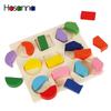 Wooden Geometric Shapes Sorting Math Montessori Puzzle Preschool Learning Educational Game Baby Toddler Toys for Children