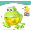 Baby Bath Bubble Toys Set, Automatic Frog Bubble Maker Kids Bath Bubble Machine With 12 Music Baby F