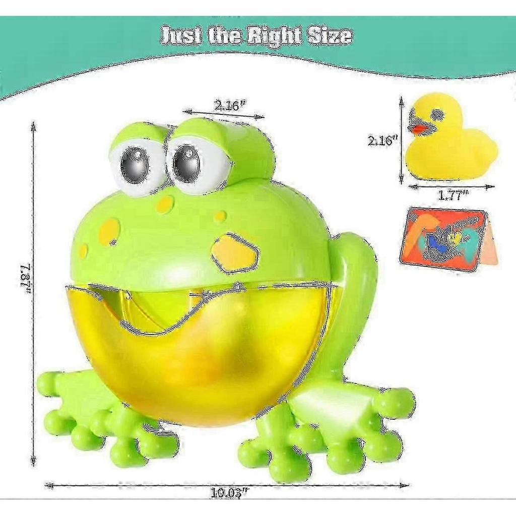 Baby Bath Bubble Toys Set, Automatic Frog Bubble Maker Kids Bath Bubble Machine With 12 Music Baby F