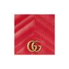 GUCCI Marmont double G logo snap closure quilted leather card holder wallet for women  red