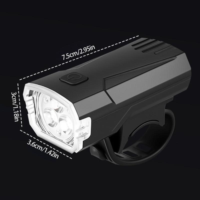 Rechargeable Bicycles Headlight With Large Capacity Battery And Quickly Release Mount For Easy Installation