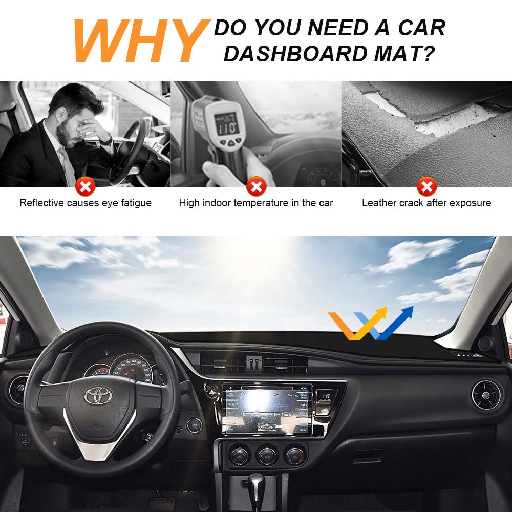 For Toyota Corolla E170 E160 2014- 2018 Anti-Slip Leather Mat Dashboard Cover Pad Sunshade Dashmat Carpet Accessories 2016 2017