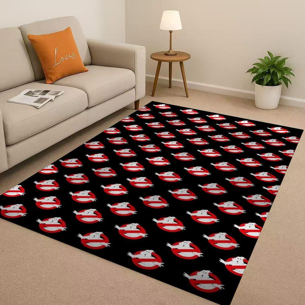 3D Horror Movie G-Ghostbusters Cartoon Living Room Non-Slip Area Rug Carpet for Bedroom Playroom Sofa,Easy Clean Home Doormat