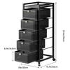 6 Tiers Kitchen Metal Storage Rack Vegetable Fruit Storage Basket Rotatable Storage Shelf Rectangle Large Capacity Rolling Cart