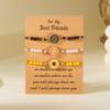 Vintage Sunflower Couple Bracelet For Women And Men Hand Woven Chain Daisies Charm Lucky Friendship Fashion Jewelry