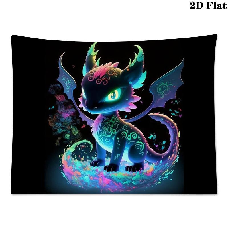Luminescent Dragon Pattern Home Decor Tapestry, Wall Hanging, Decorative RV Wall Cloth.MGT0918591