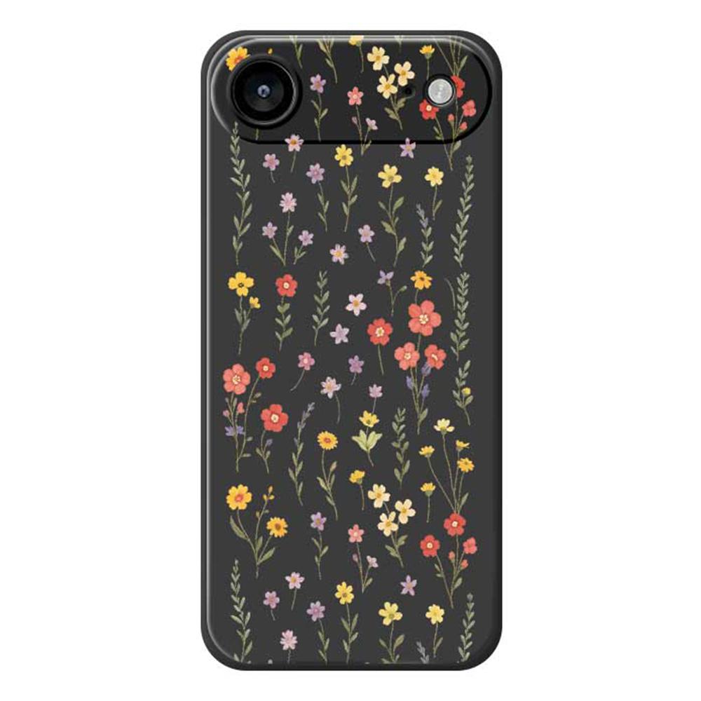 For iPhone 17 Air Case Flowers and Grass Pattern Printing Straight Edge TPU Phone Back Cover