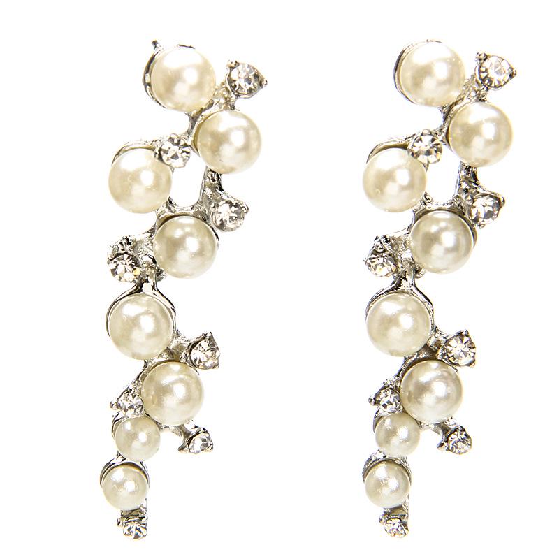 

Прекрасные имитационные серьги-капельки со стразами в форме винограда, серьги-гвоздики серебряный