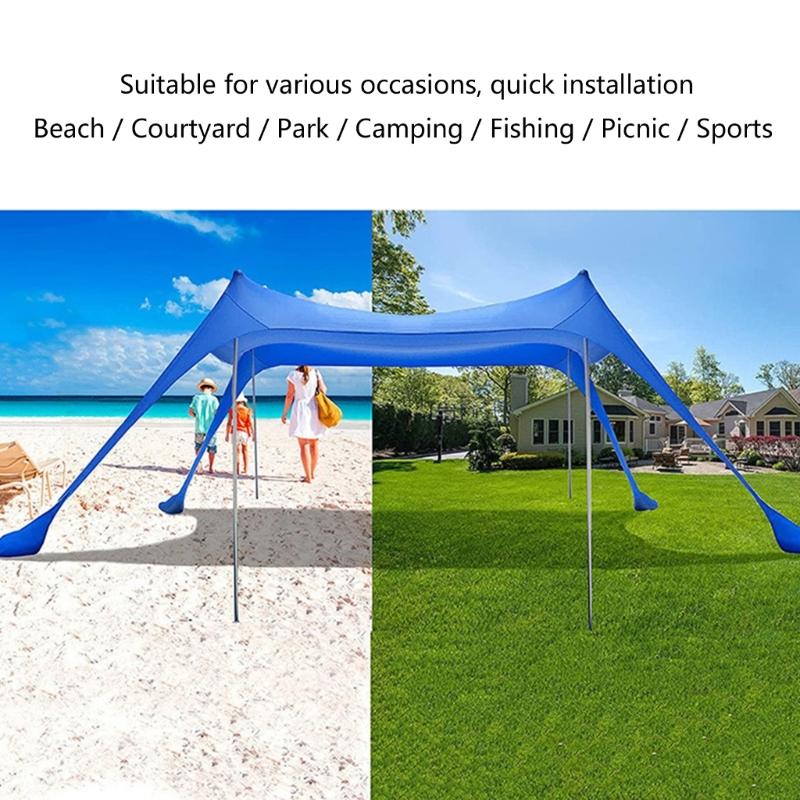 2Pcs Adjustable Length Outdoor Awning Support Poles Beach Tents Replacement Poles Shelter Canopy Rod Easy To Use