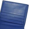 Used 12695 Linen Zip Compact Wallet 7942 Textured Calfskin Zip Around Anagram Embossing Blue Unisex from Japan AUTHENTIC