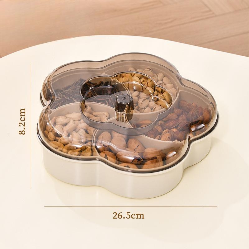 Household Dried Fruit Plate, Living Room Coffee Table, Candy Box, Snacks, Nuts, Compartments, Fruit Plate, Coffee Table, High-end Candy Box