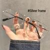 Ultralight Gold Double Bridge Men's Eyeglass Frame - Extra Large, Slimming Fit for Prescription Lenses