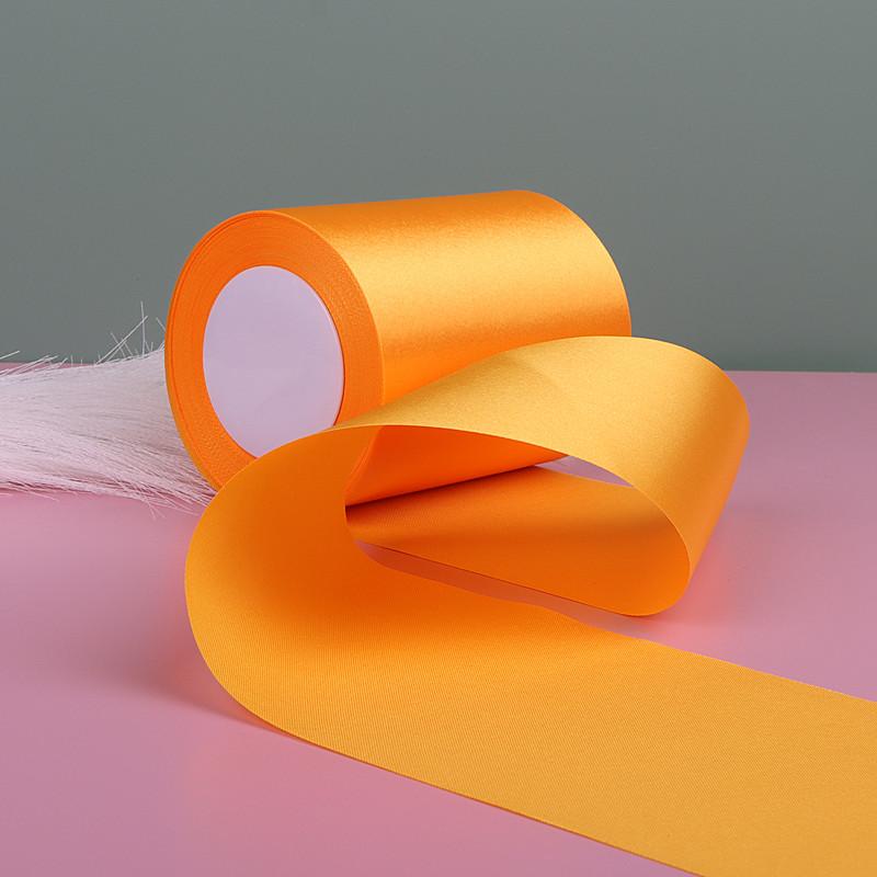 10cm Wide 22 Meters/Roll Champagne Satin Ribbon Polyester Ribbon for Wedding Chair/Car/Party Decoration Hand Sewing DIY