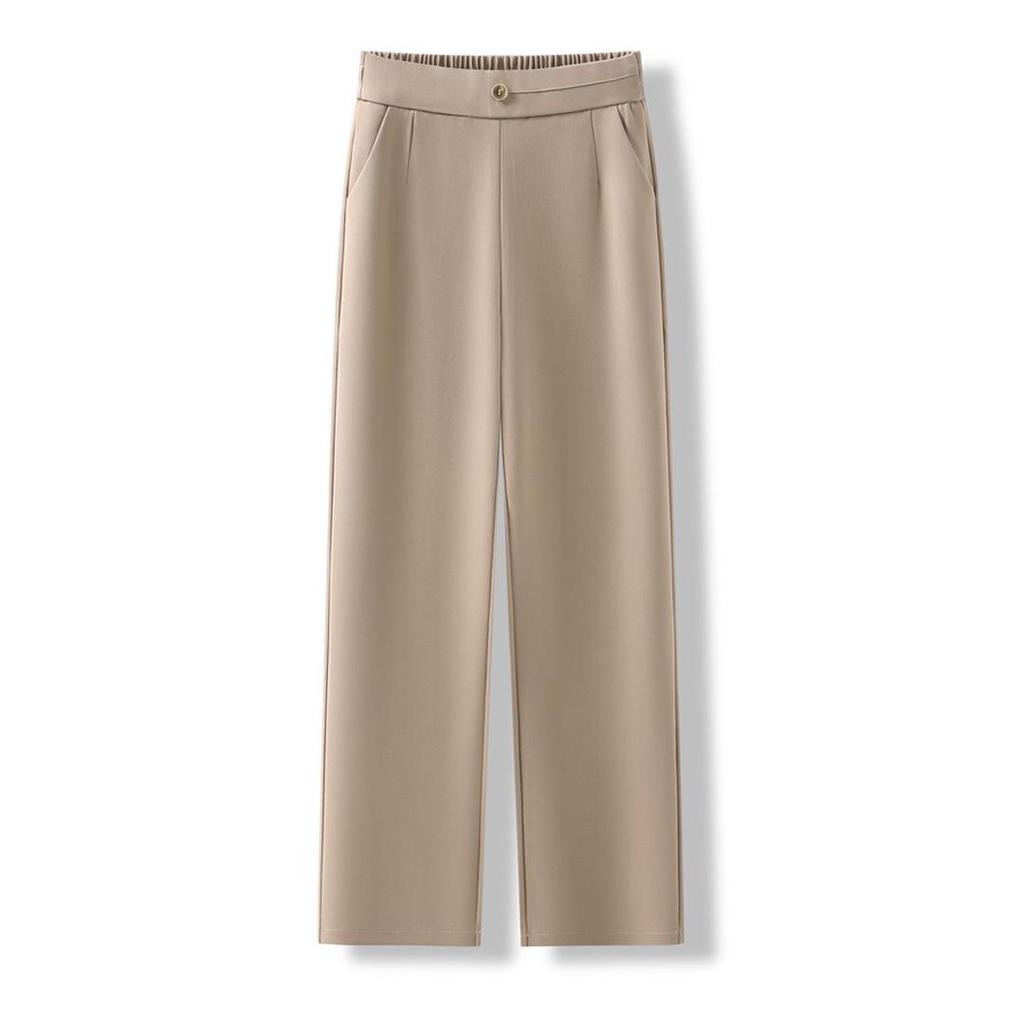 2026 Spring High Waist Elastic Slimming Straight-Leg Pants for Middle-aged Women