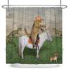 Elegant Black Cats With Gold Accents Print Water-Resistant Shower Curtain For Stylish And Modern Bathroom Decor, Unique Design