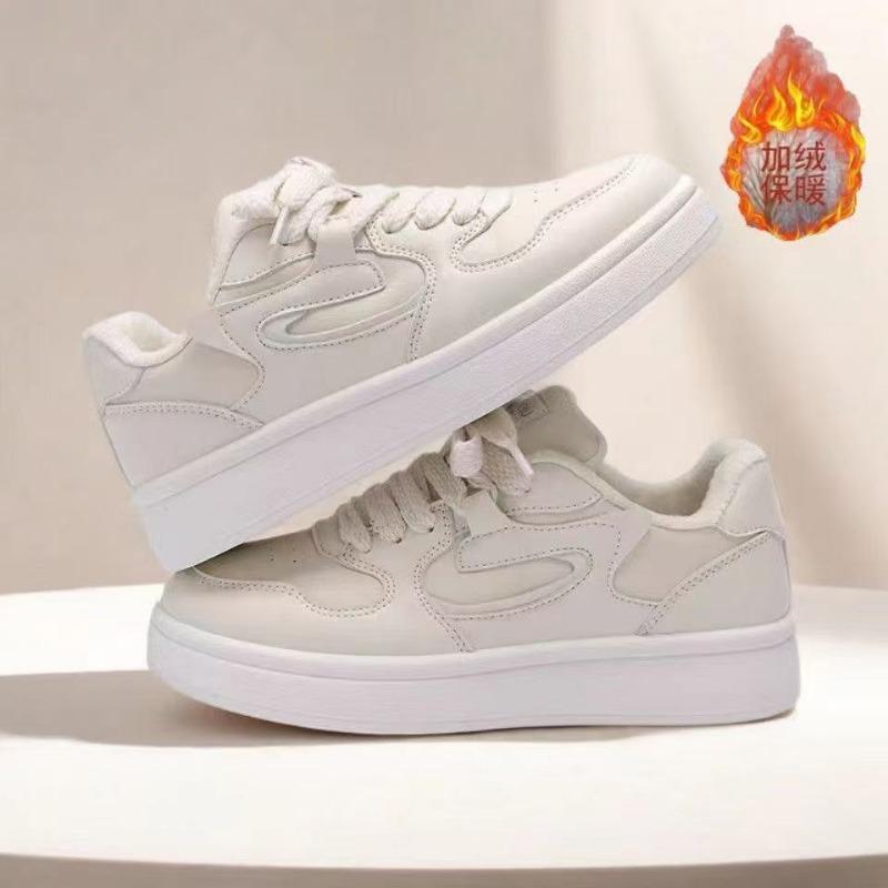 Retro Thick Baseplate Shoes Women's New Spring and Autumn Versatile Shallow Mouth Round Head Breathable Little White Shoes Women's Shoes