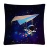 Home Decor Car Sofa Cushion Cover Astronaut Cartoon Pattern Print Square Pillowcase