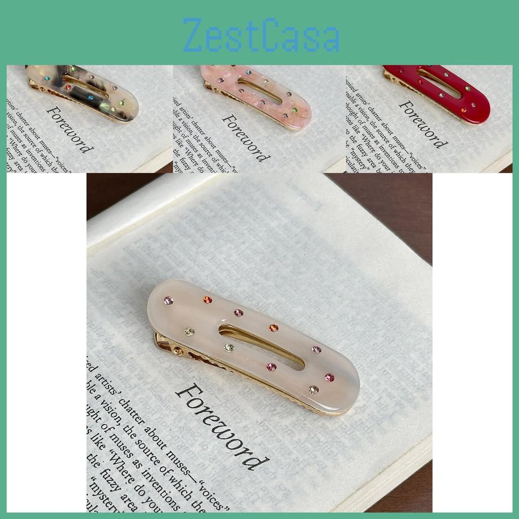 Hair Stylish Oval Claw With Dazzling Rhinestones Ideal For Everyday Fashion Accessories