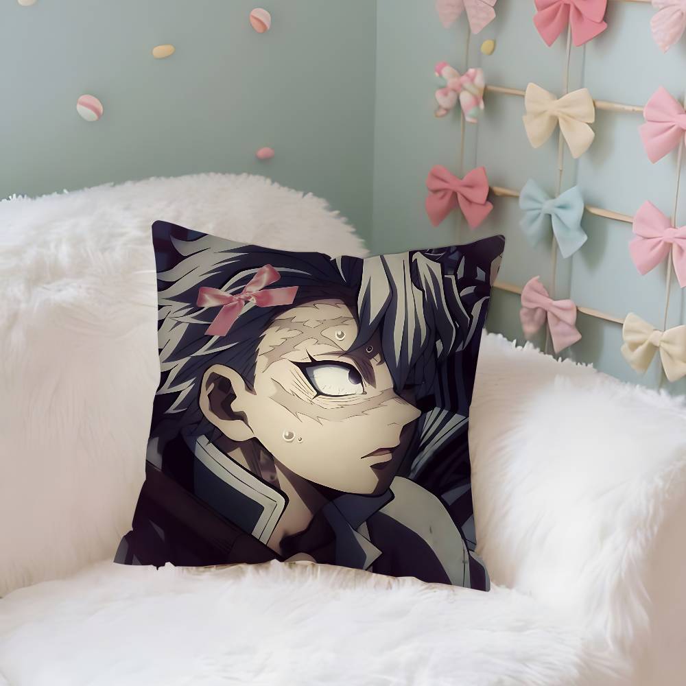 Cute SShinazugawa SanemiS Case Plush Fabric Soft Pillowcase Double Sided Print Cushion Cover Household Gifts