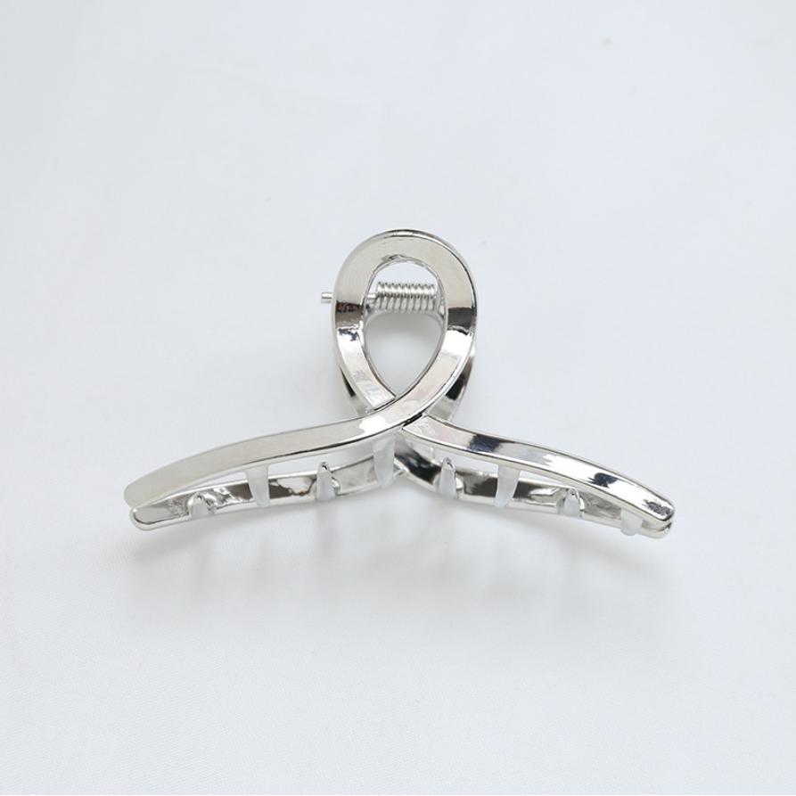 Elegant Gold Silver Hollow Geometric Metal Hair Claw For Women Long Thick Hair Holder Hair Claw Clip Fashion Hair Accessories