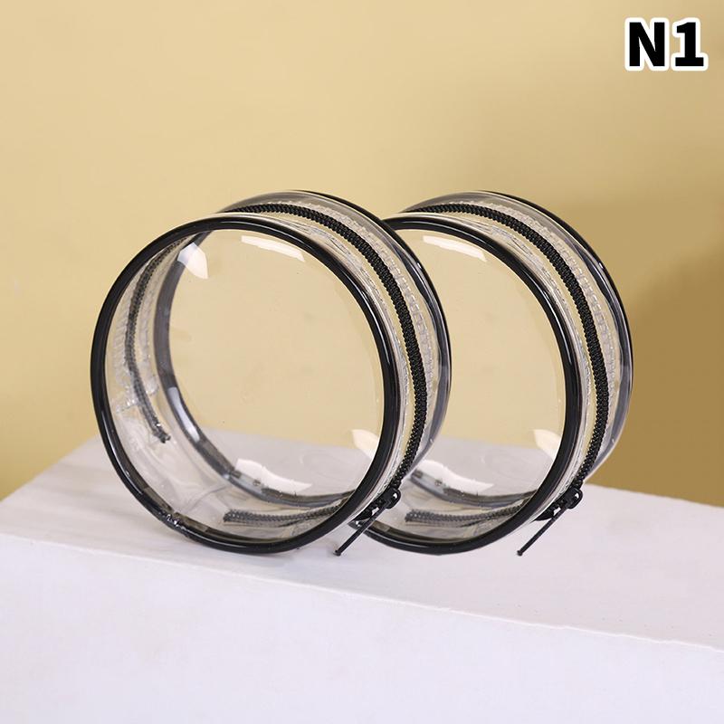 

Круглый ПВХ-мешок для хранения Mystery Box Утолщенный прозрачный чехол для хранения Органайзер-коробка с двойной молнией Сумка для ключей Кукольная сумка