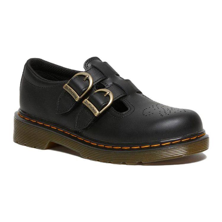 Dr. Martens 8065 Round Toe Buckle Low Top Kids Leather Shoes Kids Shoes Black 30737001