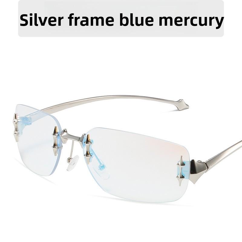 Unisex Frameless Sunglasses With Uv400 Protection For Party And Travel