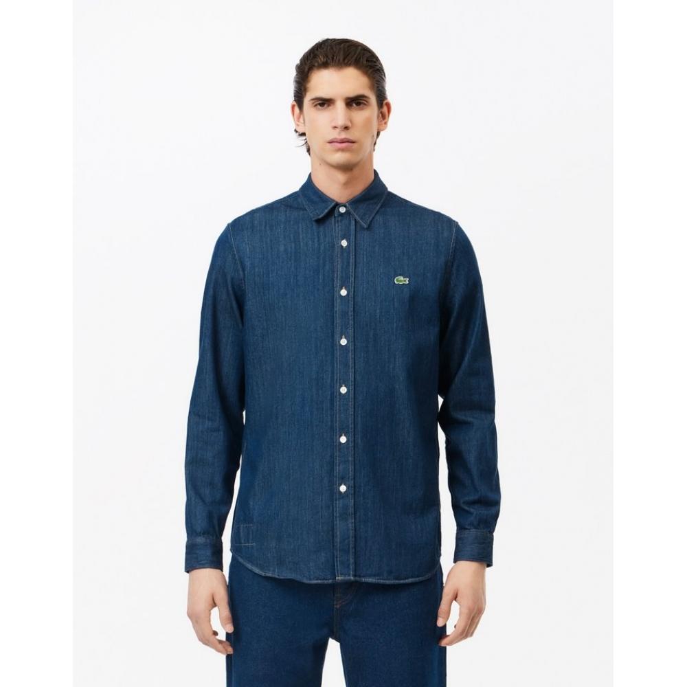 

LacoSte Men S Denim Shirt Indigo Ch6267 54n Qjh 040